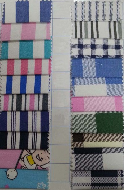 SX- YLF 全棉緞條C40*40/140*110 滌棉細斜 T/C32*32/130*70  全棉紗卡C21*21/108*58 耐漂白水 耐氯漂 制服 Anti bleaching bleaching resistant 側面照